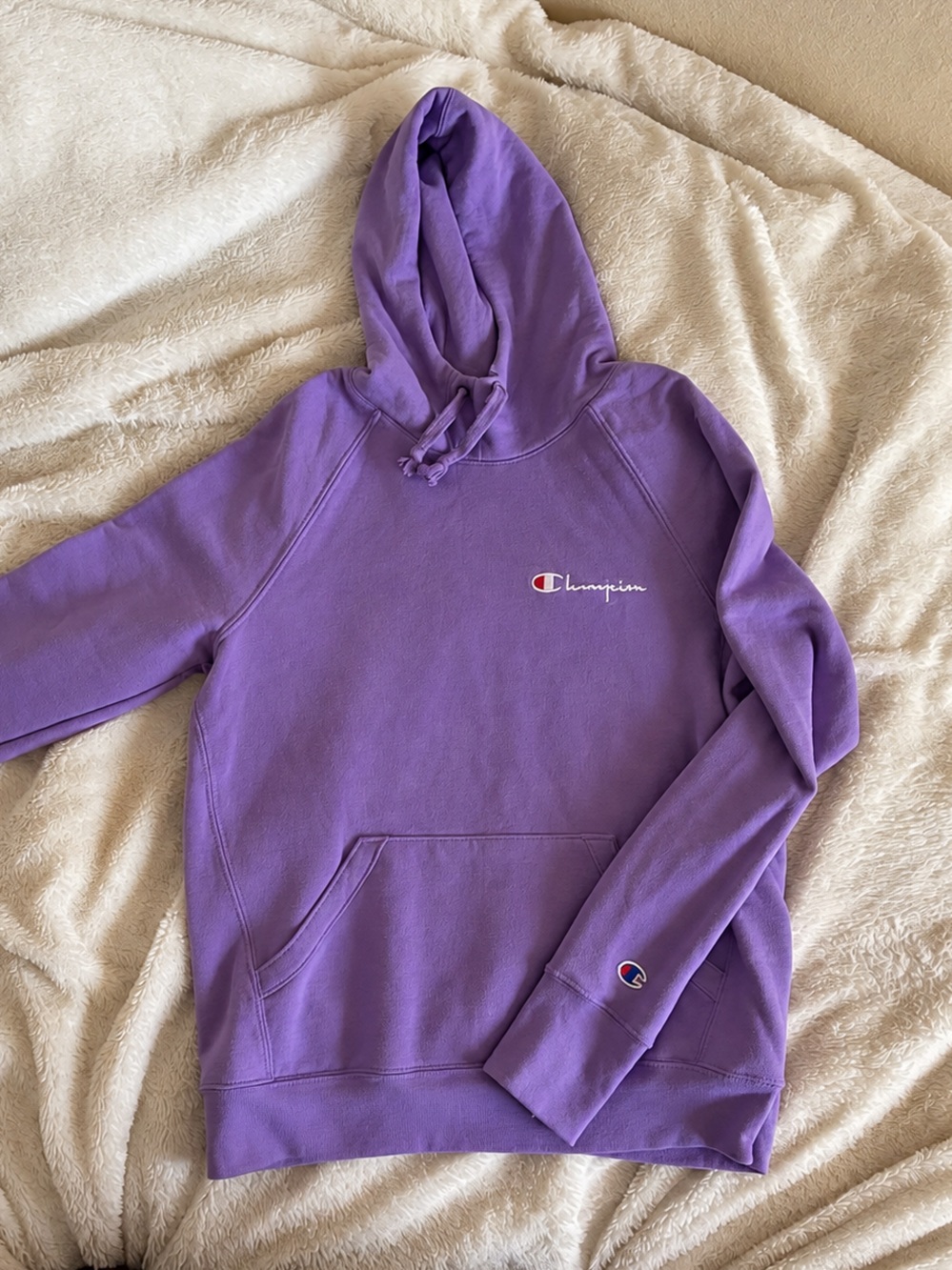 Champion Purple Cowl Neck Pullover with Logo